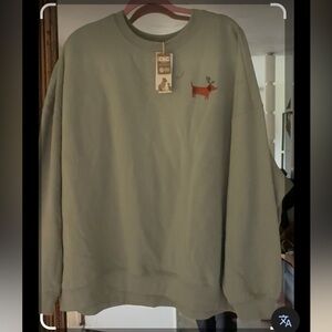 C&C California Olive Sweater with Dog Design